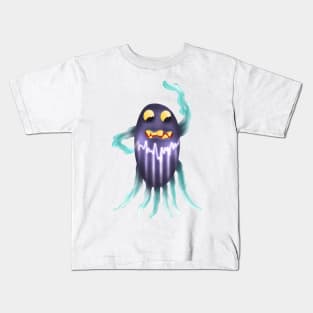 Lightning ghost octopus monster Kids T-Shirt